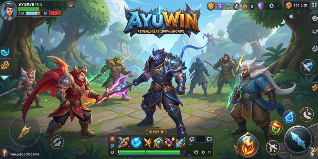Gameplay AYUWIN menampilkan petualangan seru di dunia fantasi.
