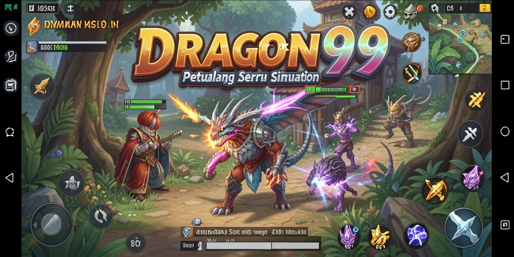 Tampilan gameplay DRAGON99 yang penuh aksi dan petualangan.