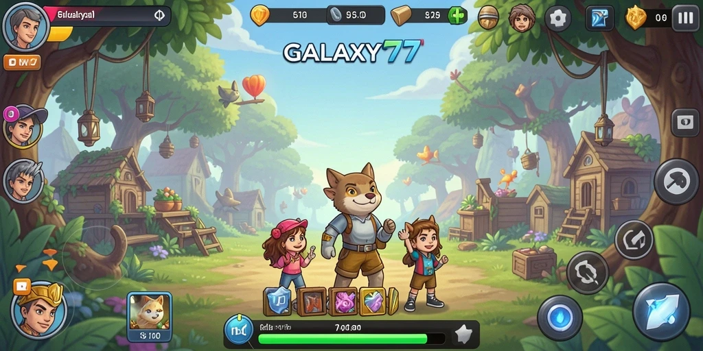 Tampilan gameplay menarik dari GALAXY77 dengan grafis yang memukau.