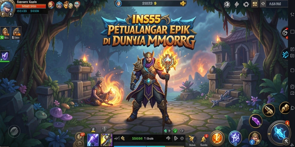 Screenshot dari gameplay epik di INS55, menampilkan aksi seru dalam dunia MMORPG.