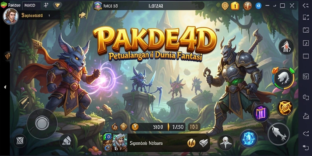 Tangkapan layar gameplay <strong>PAKDE4D</strong> yang menampilkan petualangan seru di dunia fantasi.