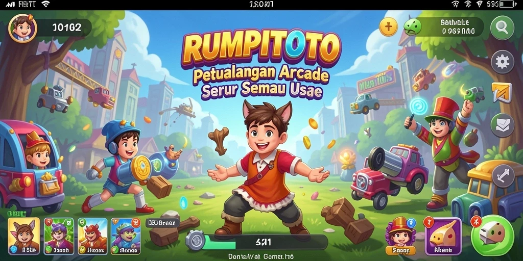 Screenshot gameplay RUMPITOTO yang menampilkan level yang penuh tantangan.