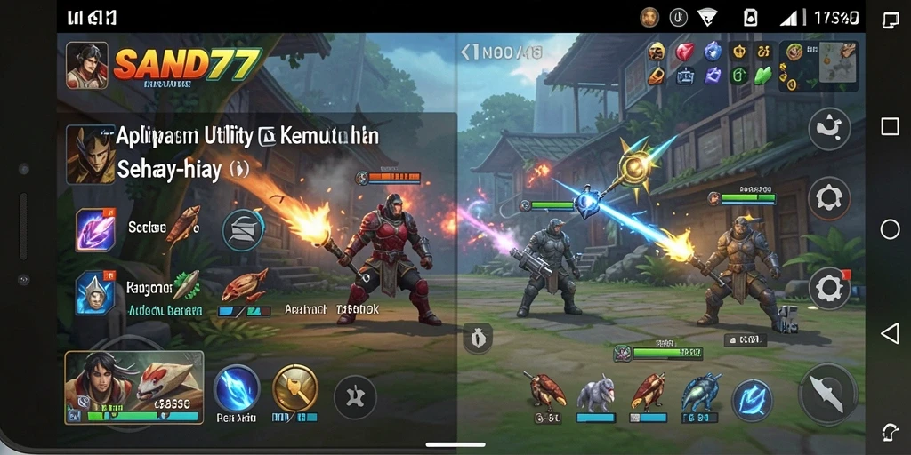 Screenshot tampilan utama SAND77 yang menunjukkan fitur-fitur utama aplikasi Utility.