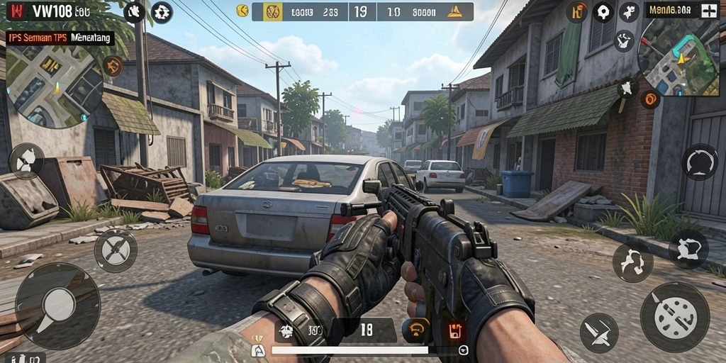 Tampilan screenshot <strong>VW108</strong> menampilkan aksi mendebarkan dalam gameplay TPS.