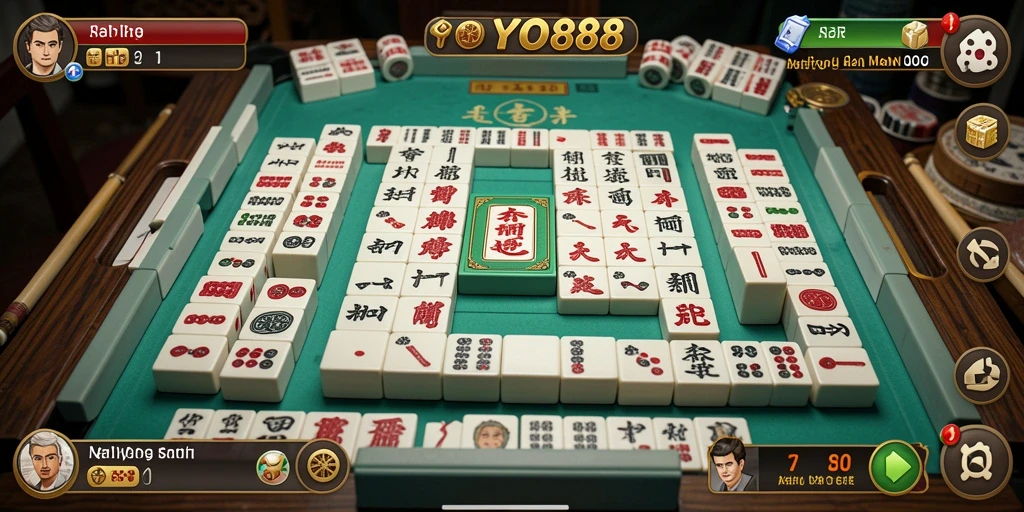 Screenshot gameplay YOYO88 menampilkan aksi Mahjong yang seru.