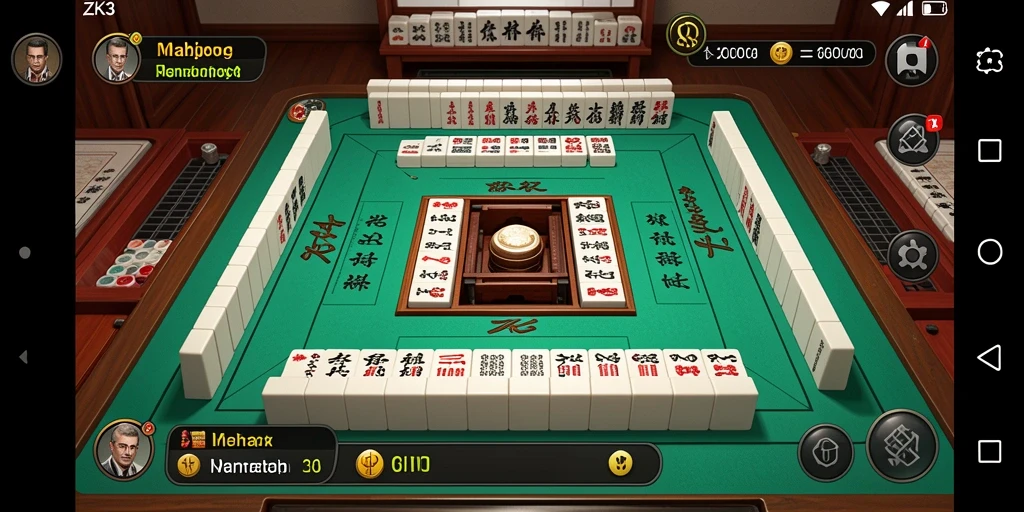 Tampilan gameplay ZK3 yang menampilkan keseruan permainan Mahjong.